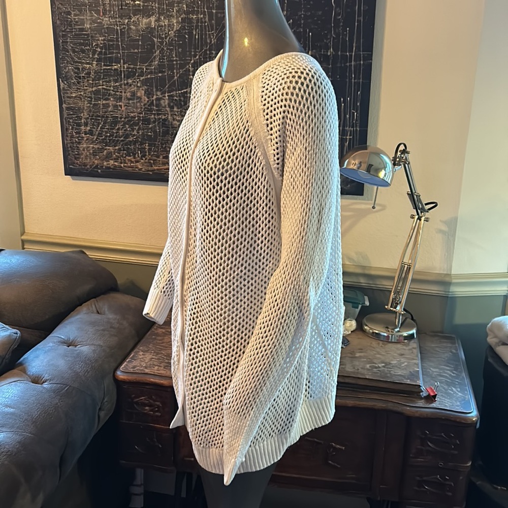 MICHAEL by Michael Kors Open Fishnet Knit Cardigan - Picture 3 of 8